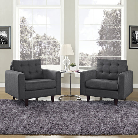 Modway Empress Armchair Upholstered Set of 2