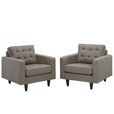 Modway Empress Armchair Upholstered Set of 2