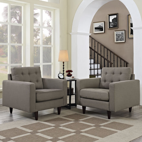 Modway Empress Armchair Upholstered Set of 2