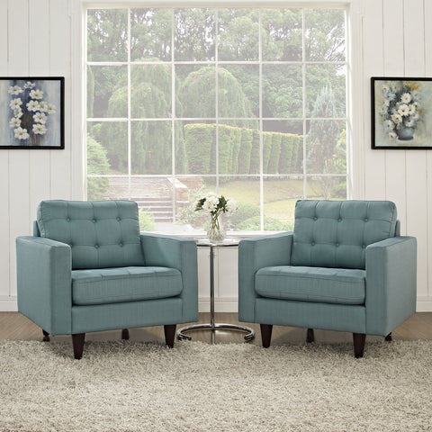 Modway Empress Armchair Upholstered Set of 2