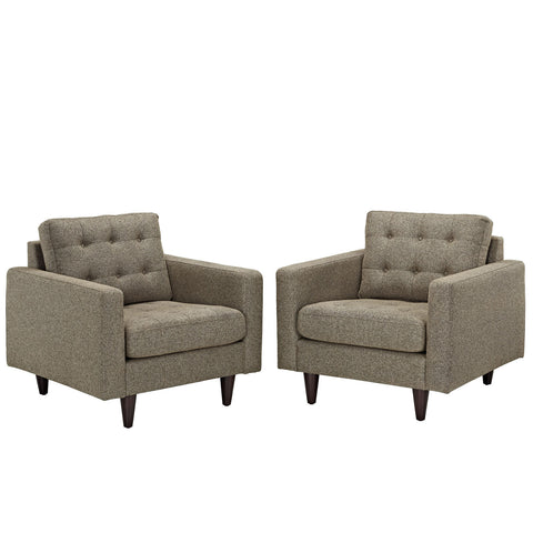 Modway Empress Armchair Upholstered Set of 2
