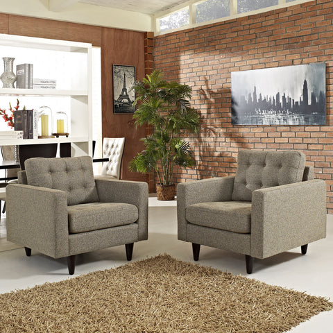 Modway Empress Armchair Upholstered Set of 2