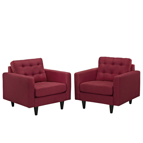 Modway Empress Armchair Upholstered Set of 2