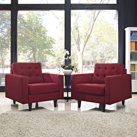 Modway Empress Armchair Upholstered Set of 2