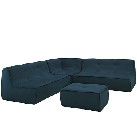 Modway Align 4 Piece Upholstered Sectional Sofa Set