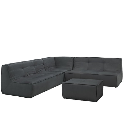Modway Align 4 Piece Upholstered Sectional Sofa Set