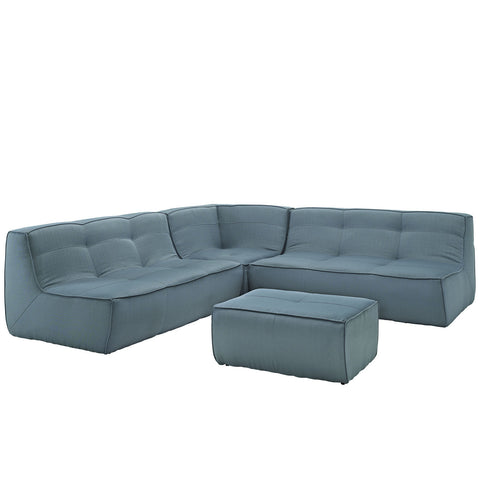 Modway Align 4 Piece Upholstered Sectional Sofa Set