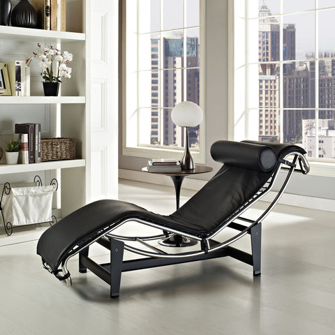 Modway Charles Grande Armchair Leather Chaise