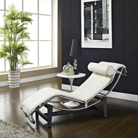 Modway Charles Grande Armchair Leather Chaise