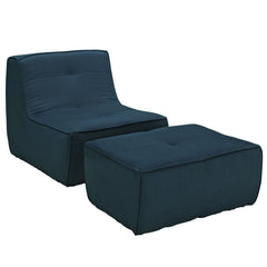 Modway Align 2 Piece Upholstered Armchair and Ottoman Set