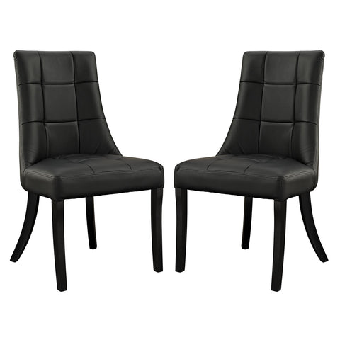 Modway Noblesse Vinyl Dining Chair Set of 2