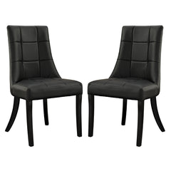 Modway Noblesse Vinyl Dining Chair Set of 2