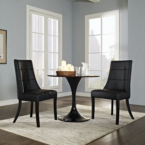 Modway Noblesse Vinyl Dining Chair Set of 2