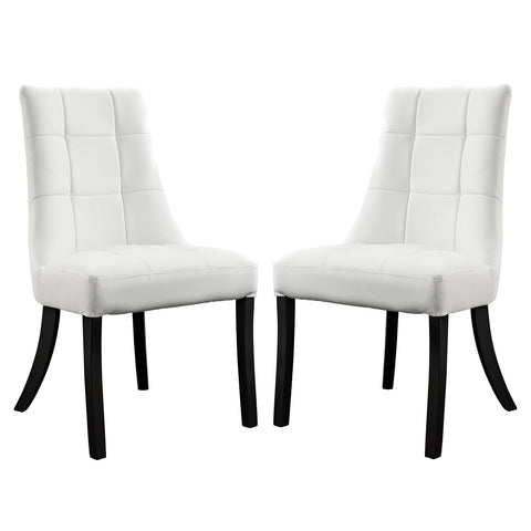 Modway Noblesse Vinyl Dining Chair Set of 2
