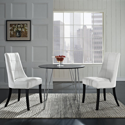 Modway Noblesse Vinyl Dining Chair Set of 2