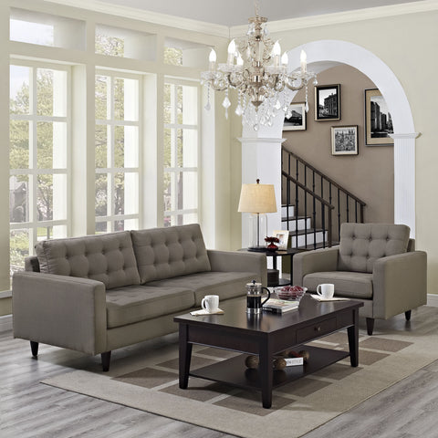 Modway Empress Armchair and Sofa Set of 2