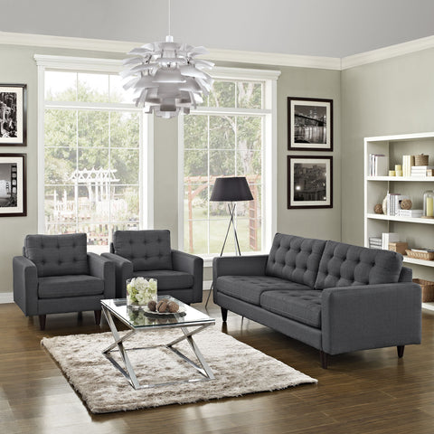 Modway Empress Sofa and Armchairs Set of 3