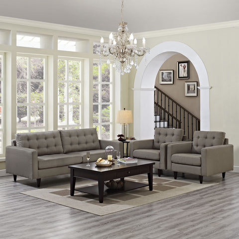 Modway Empress Sofa and Armchairs Set of 3