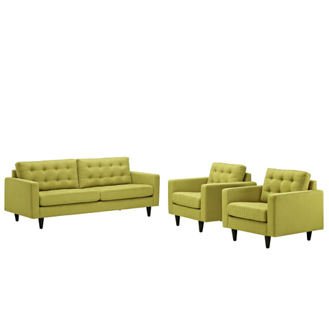 Modway Empress Sofa and Armchairs Set of 3