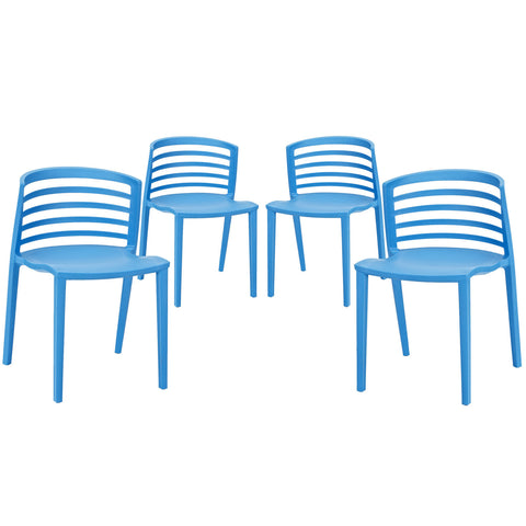 Modway Curvy Dining Chairs Set of 4