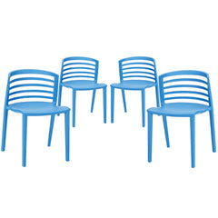 Modway Curvy Dining Chairs Set of 4