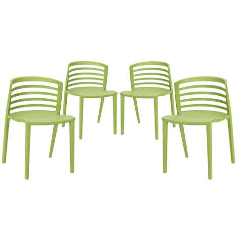 Modway Curvy Dining Chairs Set of 4