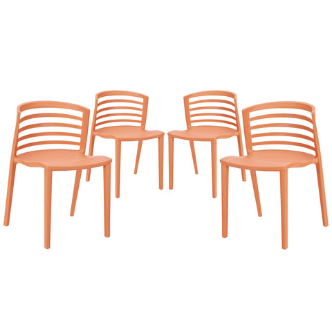 Modway Curvy Dining Chairs Set of 4