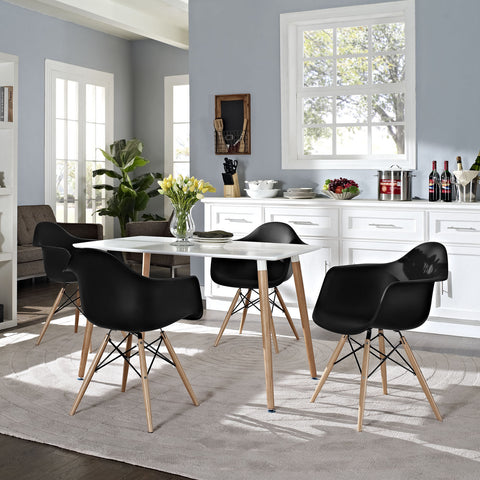 Modway Pyramid Dining Side Chairs Set of 4