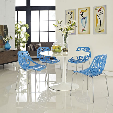 Modway Stencil Dining Side Chair Set of 4