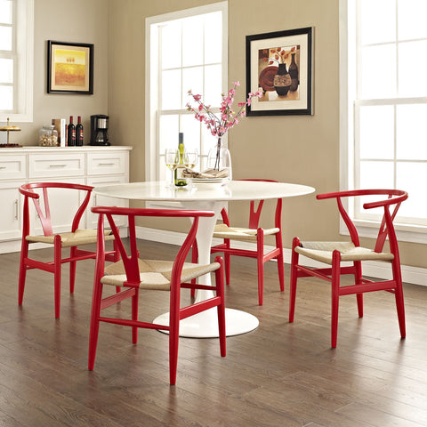 Modway Amish Dining Armchair Set of 4