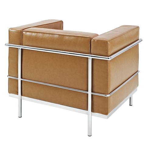 Modway Charles Grande Leather Armchairs Set Of 2