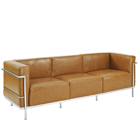 Modway Charles Grande Leather Sofa and  Loveseat Set Of 2