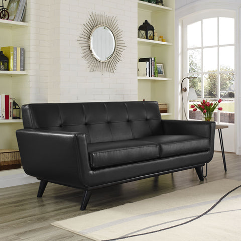 Modway Engage Leather Loveseat