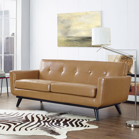 Modway Engage Leather Loveseat