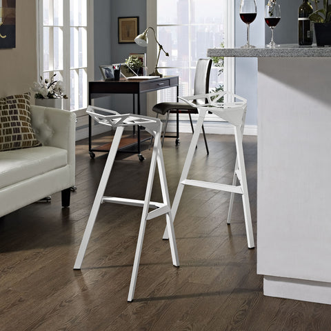 Modway Launch Stacking Bar Stool Set of 2