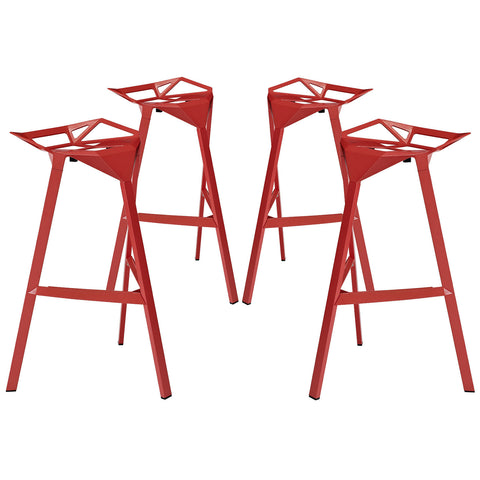 Modway Launch Stacking Bar Stool Set of 4
