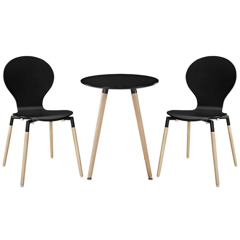 Modway Path Dining Chairs and Table Set of 3
