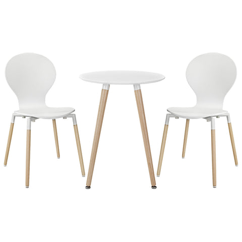 Modway Path Dining Chairs and Table Set of 3
