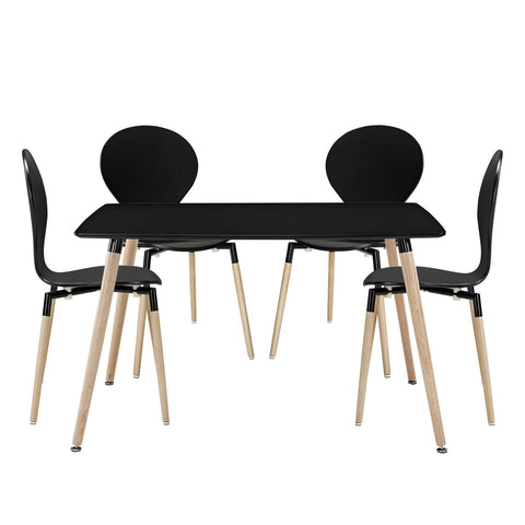 Modway Path Dining Chairs and Table Set of 5