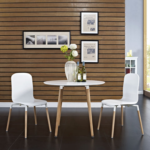 Modway Stack Wood Dining Chairs Set of 2