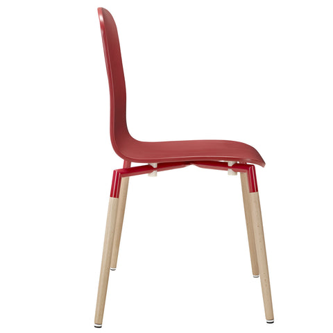 Modway Stack Wood Dining Chairs Set of 4