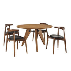 Modway Stalwart Dining Chairs and Table Set of 5