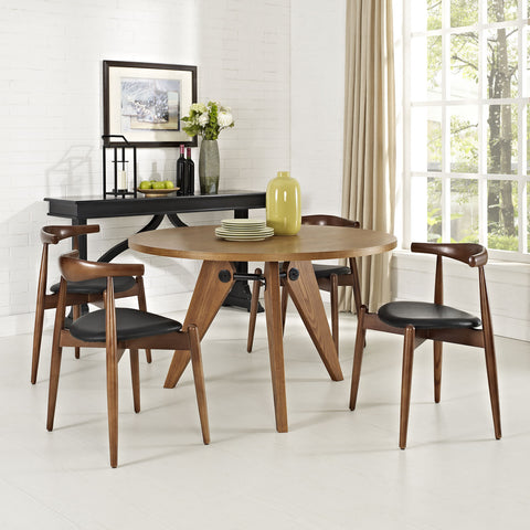 Modway Stalwart Dining Chairs and Table Set of 5