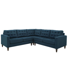 Modway Empress 3 Piece Fabric Sectional Sofa Set