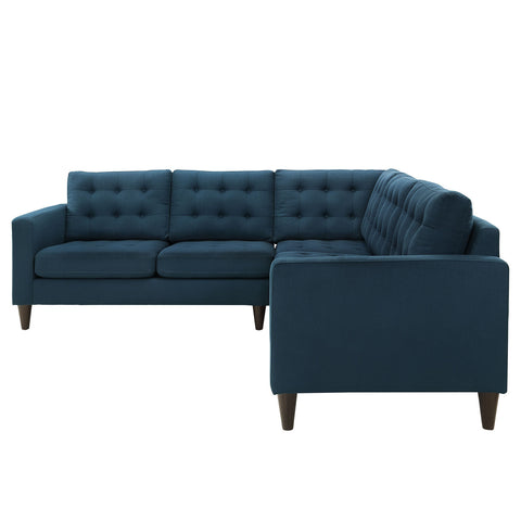 Modway Empress 3 Piece Fabric Sectional Sofa Set