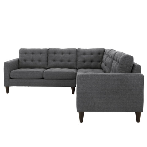 Modway Empress 3 Piece Fabric Sectional Sofa Set