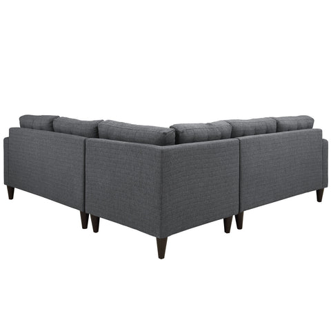 Modway Empress 3 Piece Fabric Sectional Sofa Set