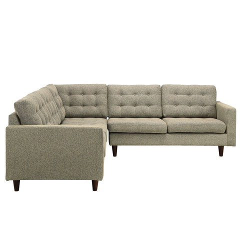 Modway Empress 3 Piece Fabric Sectional Sofa Set
