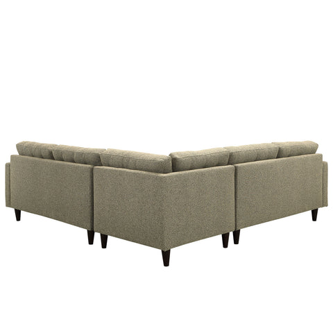 Modway Empress 3 Piece Fabric Sectional Sofa Set