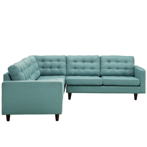 Modway Empress 3 Piece Fabric Sectional Sofa Set